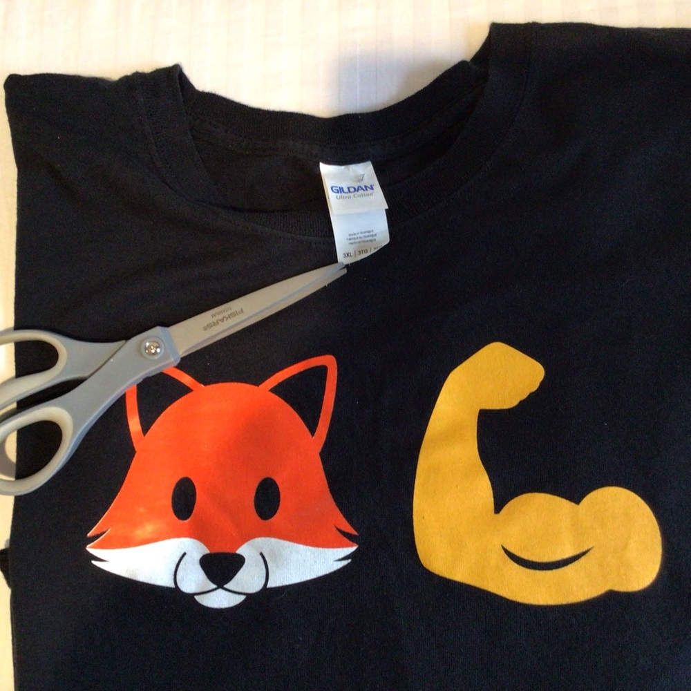 Fox Strong Black Tee Shirts Two sizes L 3XL unisex Short Sleeves Crewneck - Picture 2 of 3